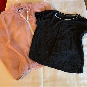 RARE Brandy Melville Windbreaker and Shirt Bundle